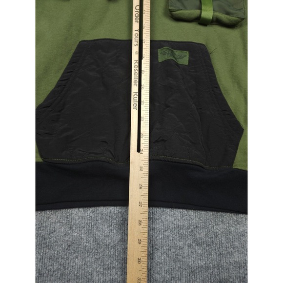Staple Pigeon Hoodie Sweater Men's Large Green Black Pocket Street Military - Picture 9 of 11